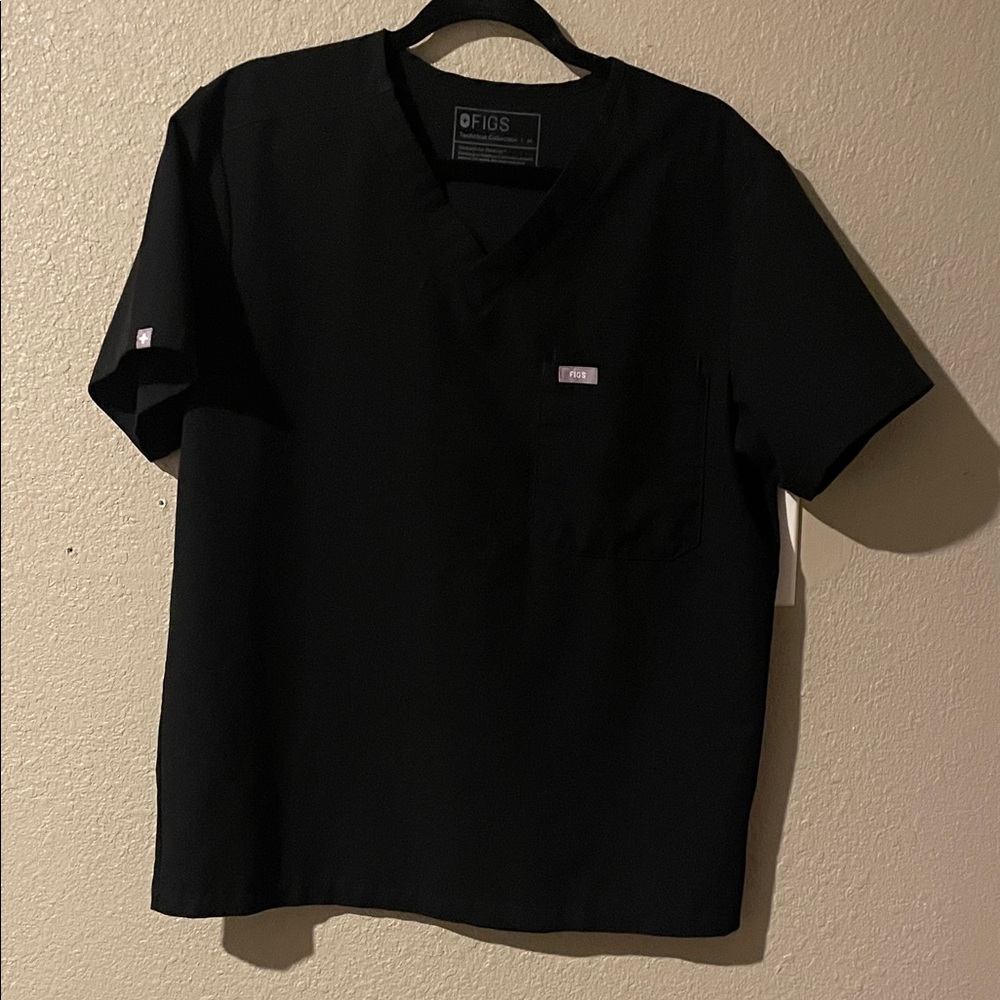 Figs Men's Black Short Sleeve Tee